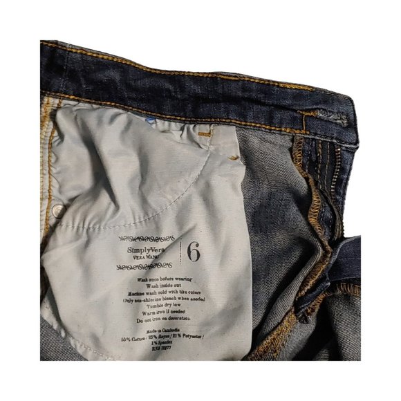 Simply Vera Vera Wang Bootcut Jeans Women's Size 8 Dark Wash Stretch Denim Pants - Picture 3 of 12